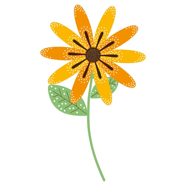 花や葉の装飾アイコン — ストックベクタ
