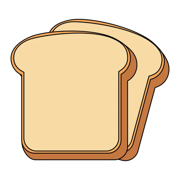 Délicieux pain tranché boulangerie — Image vectorielle