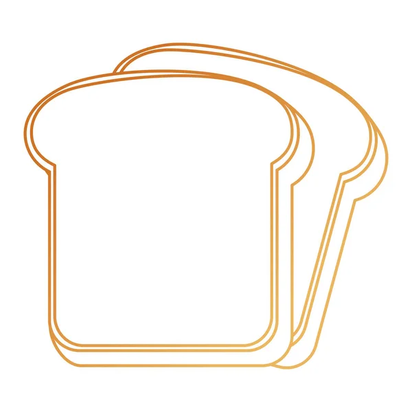 Leckeres Brot in Scheiben geschnitten Bäckerei — Stockvektor