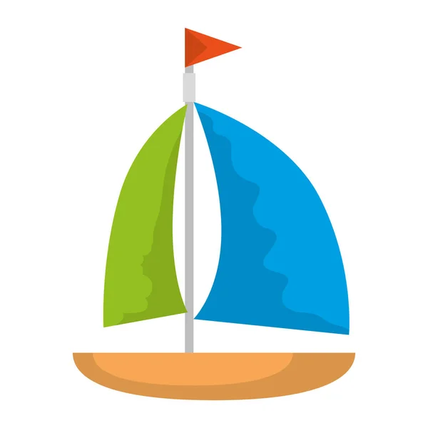 Подорож на вітрильному човні ізольована іконка — стоковий вектор