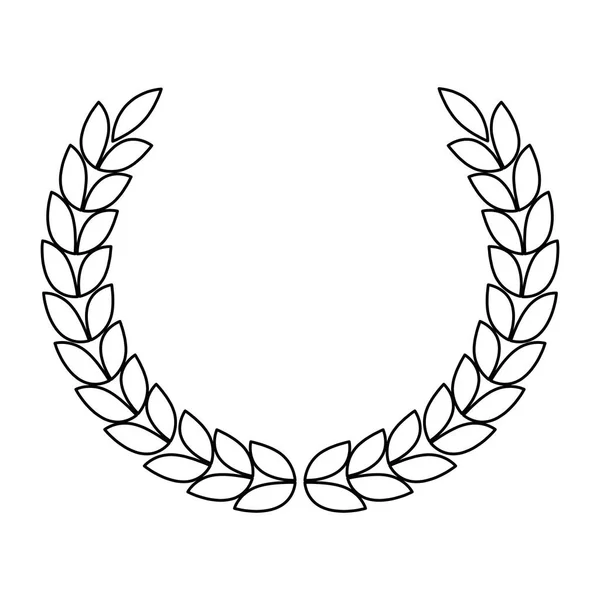 Listové, ikona věnce koruně — Stockový vektor