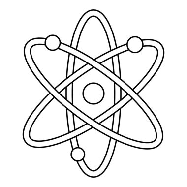 Atom molekül izole simgesi