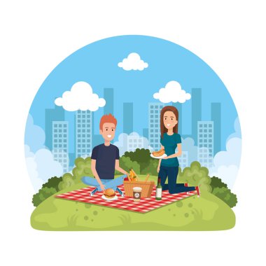 piknik partisinde çift