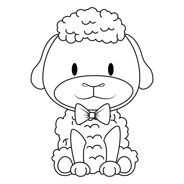 Mignon et adorable caractère de mouton — Image vectorielle