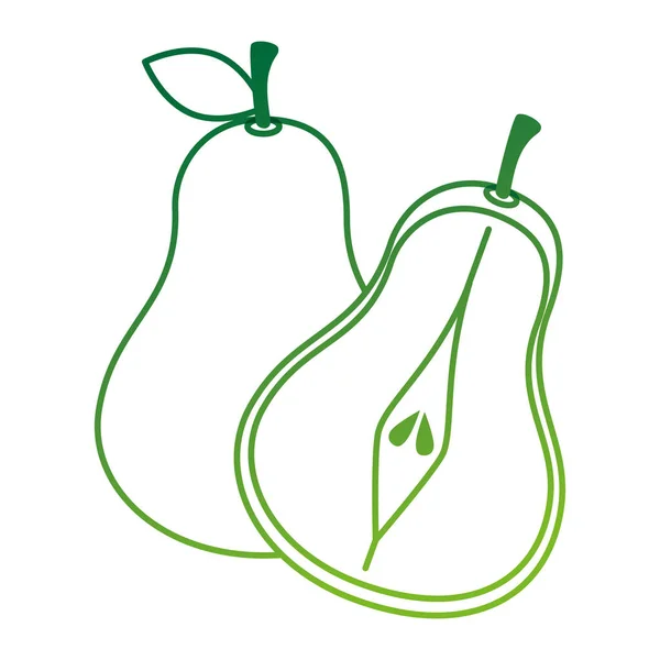 Verse peren fruit pictogram — Stockvector