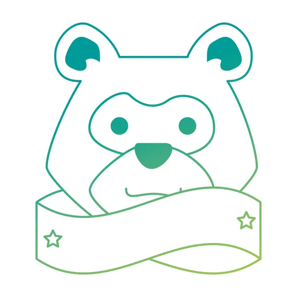 熊灰熊与磁带框架 — 图库矢量图片