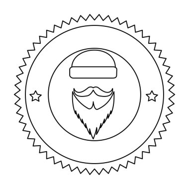 bıyık ve sakal hipster tarzı ile kış şapka