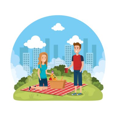 piknik partisinde çift