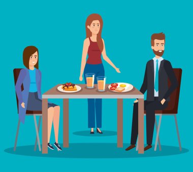 insanlar portakal suyu ve kızarmış yumurta ile krep yemek