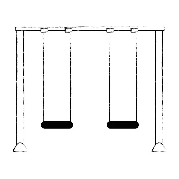 Swing Park lekplats hängande — Stock vektor