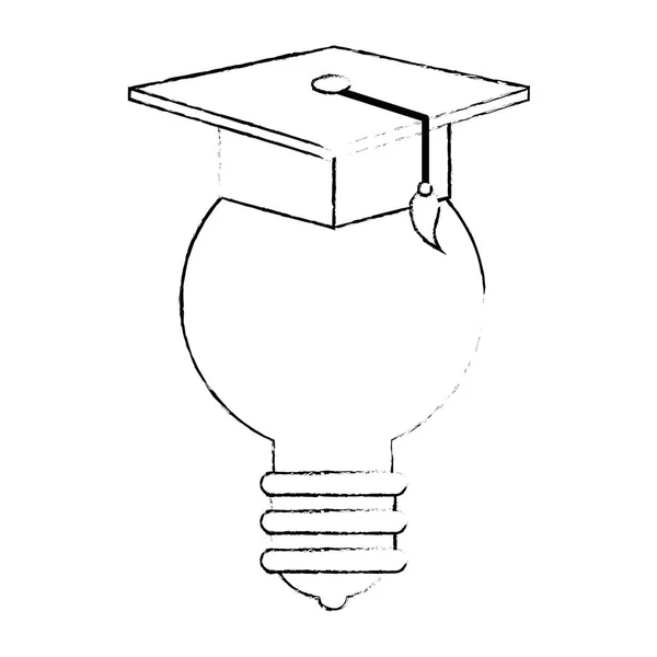 Ampoule avec graduation chapeau — Image vectorielle