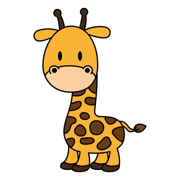 Leuke en schattige Giraffe karakter — Stockvector