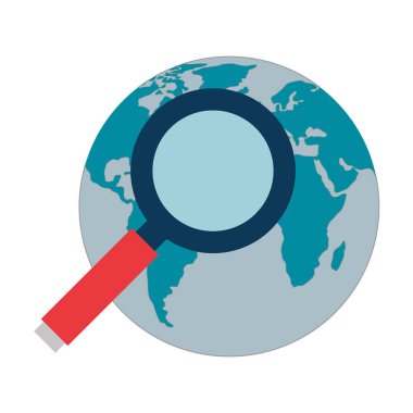 Dünya gezegeni ile arama Büyüteç