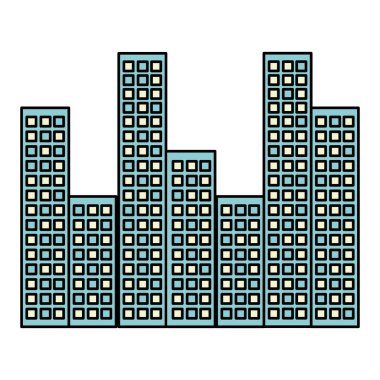 Bina cityscape izole simgesi