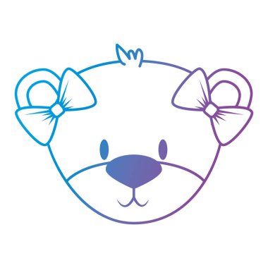 sevimli ve sevimli ayı oyuncak kadın karakter