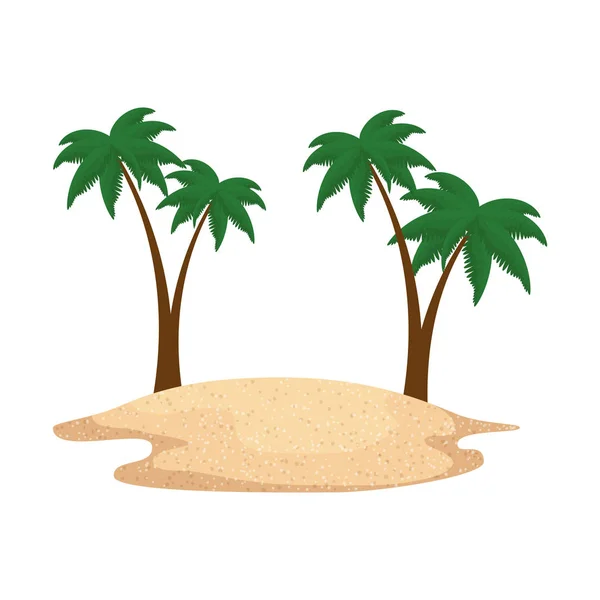 Stranden seascape scen ikonen — Stock vektor