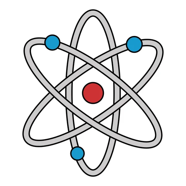 Icona isolata molecola atomica — Vettoriale Stock