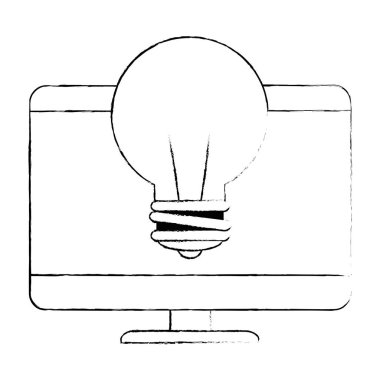 bilgisayar masaüstü ampul ile