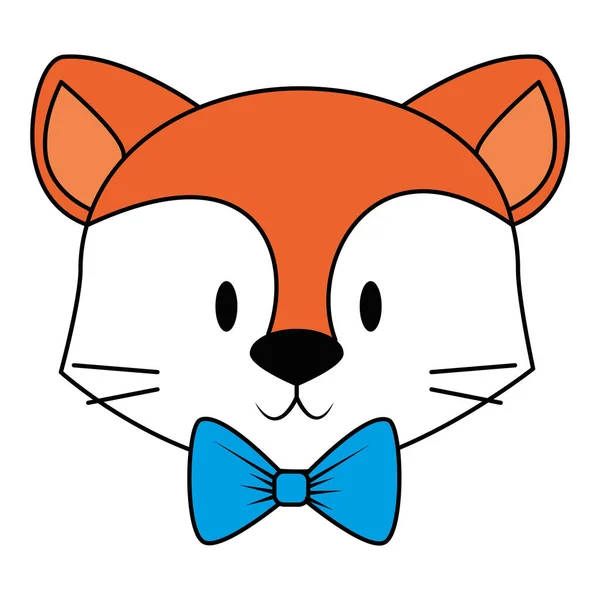 Personnage de renard mignon et adorable — Image vectorielle