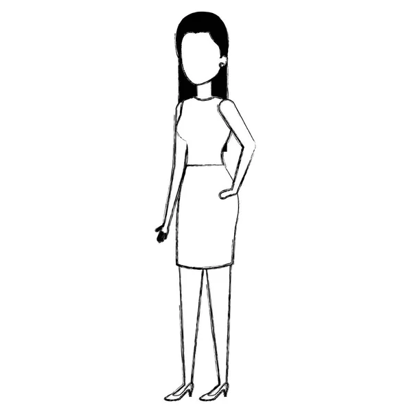 Mujer de negocios avatar carácter icono — Vector de stock