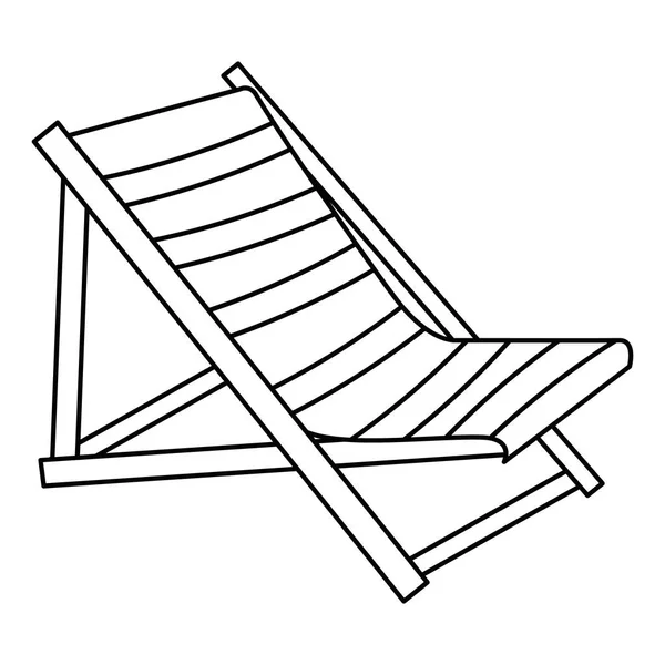 Ξύλινο εικονίδιο καρέκλας παραλίας — Διανυσματικό Αρχείο