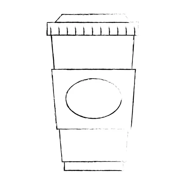 Bebida de café em recipiente de plástico — Vetor de Stock