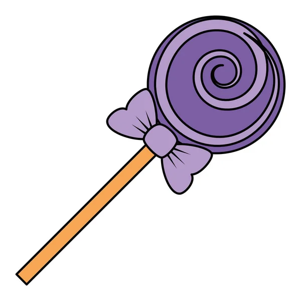 Lollipop dulce aislado icono — Vector de stock
