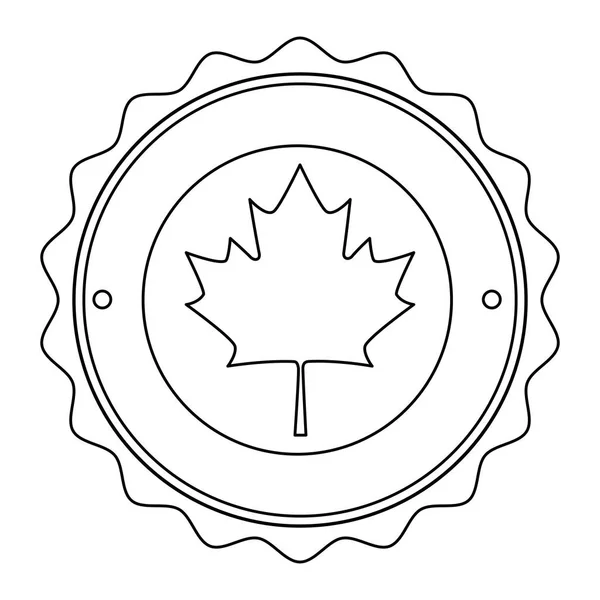 Maple Leaf embleem pictogram — Stockvector