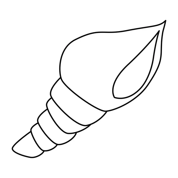 달팽이 껍질 고립 된 아이콘 — 스톡 벡터