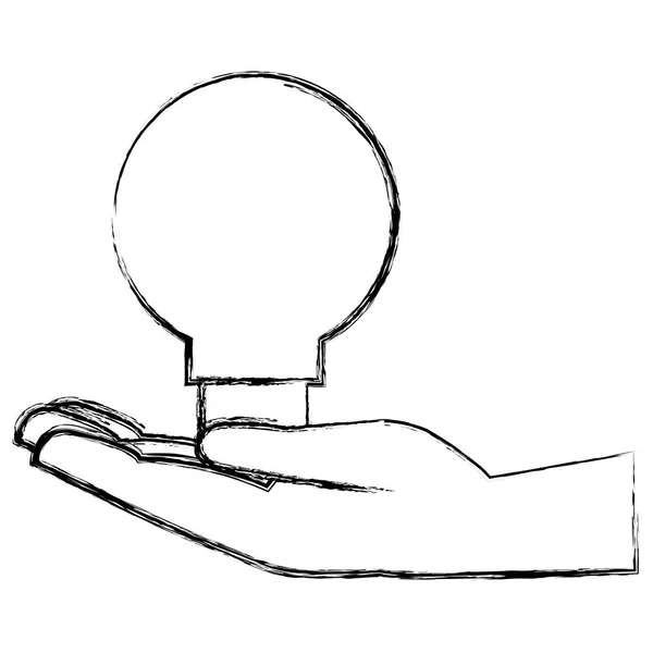 手举灯泡灯 — 图库矢量图片