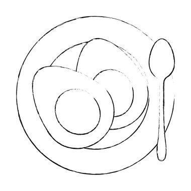 lezzetli haşlanmış yumurta menüsü