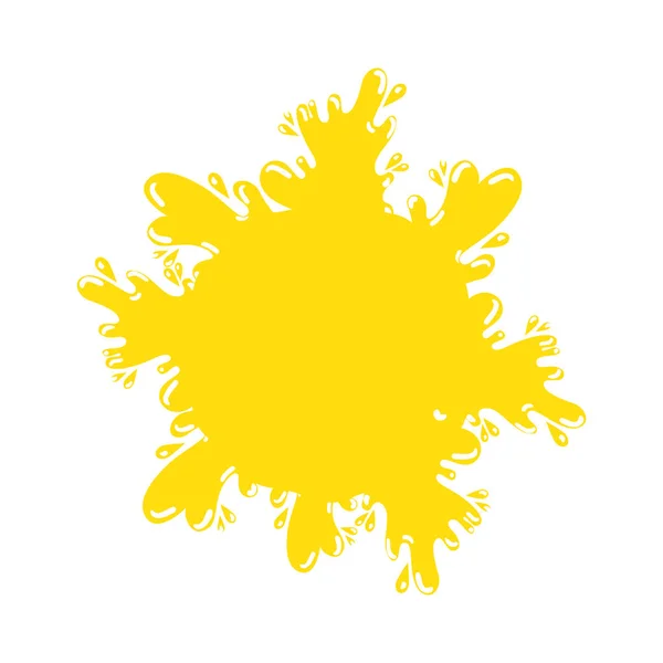 Yellow paint stain isolated icon design Royalty Free Vector