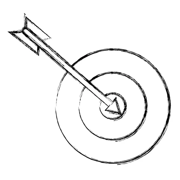 Цель со стрелкой — стоковый вектор