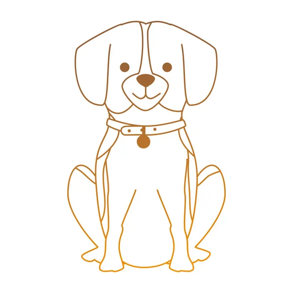 Lindo perro crianza carácter — Vector de stock