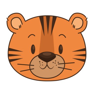 sevimli ve sevimli kaplan karakteri