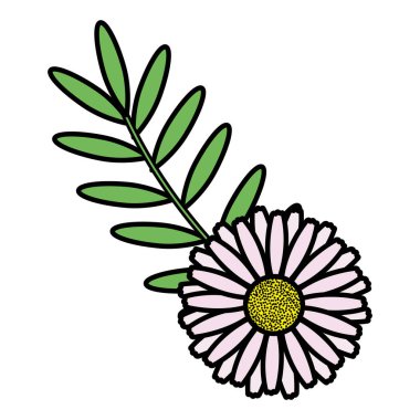 çiçek ve yapraklar dekoratif simgesi