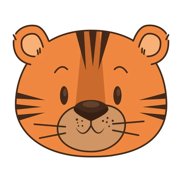 Personnage de tigre mignon et adorable — Image vectorielle