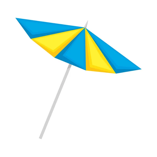 Esernyő beach elszigetelt ikon — Stock Vector