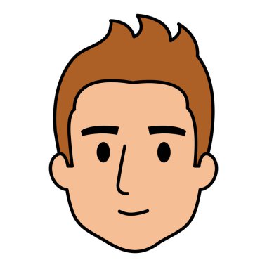 genç adam baş avatar karakter