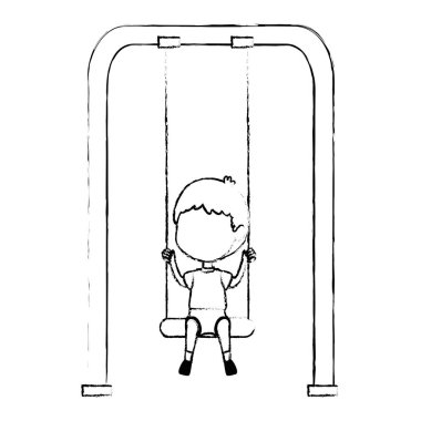 salıncak park oyun asılı oynayan çocuk