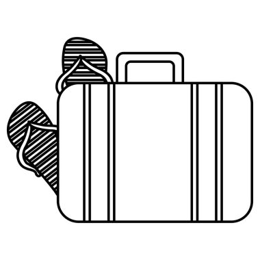 sandalet ile bavul seyahat