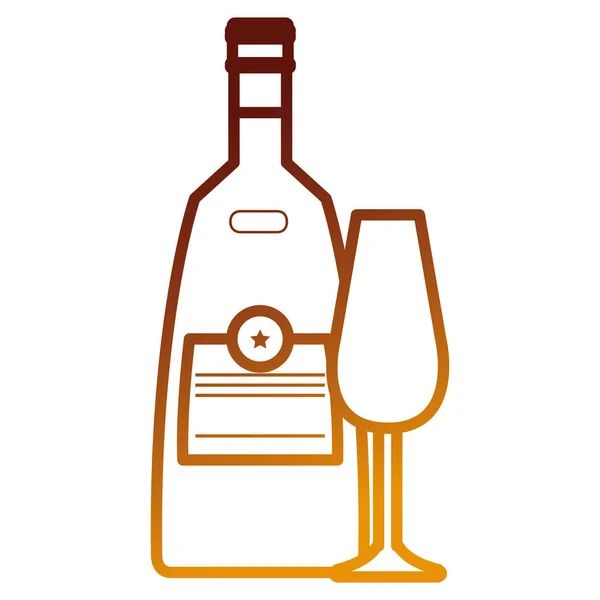 Fincan ile viski şişesi — Stok Vektör