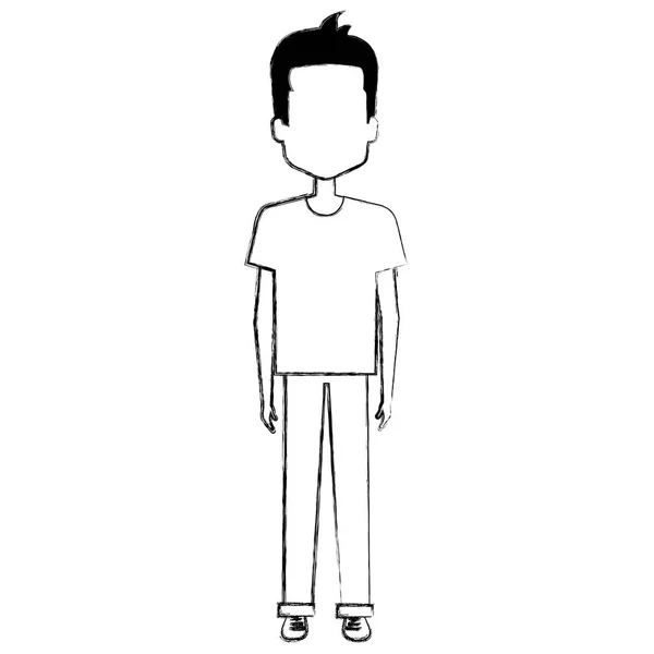 Young man avatar character — Stock Vector