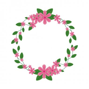 dairesel çiçek dekorasyon simgesi