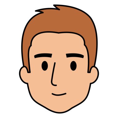 genç adam baş avatar karakter