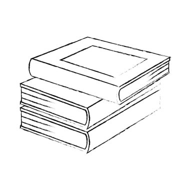 yığın kitapları izole edilmiş simge