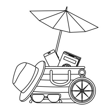 Tatil Aksesuarları ile şemsiye plaj