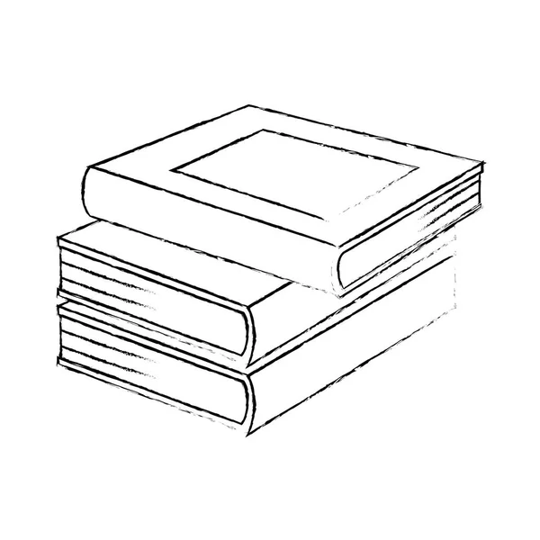 堆叠文字书籍孤立图标 — 图库矢量图片
