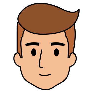 genç adam baş avatar karakter