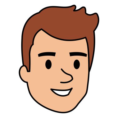 genç adam baş avatar karakter